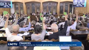 Conseil général de Fribourg: un oui unanime aux comptes 2015