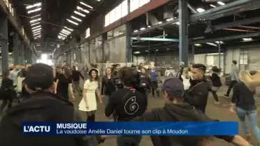 La vaudoise Amélie Daniel tourne son clip à Moudon