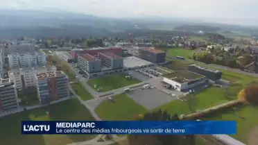 Le futur centre Mediaparc sort de terre à Villars-sur-Glâne