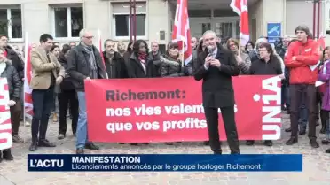 400 manifestants contre les licenciements chez Richemont