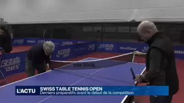 Derniers préparatifs pour le Swiss Table Tennis Open