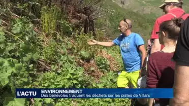 Des bénévoles traquent les déchets sur les pistes de Villars