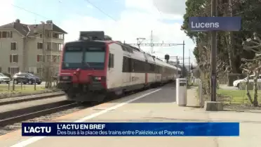 Des bus à la place des trains entre Palézieux et Payerne