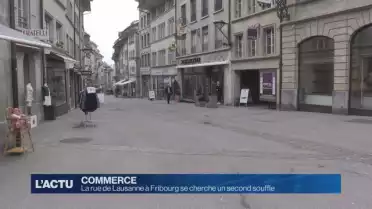 La rue de Lausanne à Frbourg se cherche un second souffle