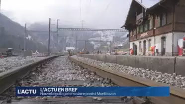 Nouvel aiguillage ferroviaire posé à Montbovon
