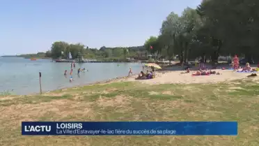 La Ville d&#039;Estavayer-le-lac fière du succès de sa plage