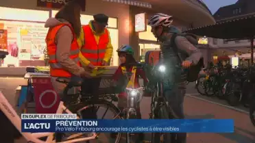 Pro Vélo Fribourg encourage les cyclistes à être visibles