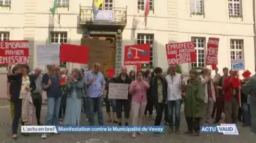 Manifestation contre la Municipalité de Vevey