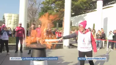 La flamme olympique à Lausanne