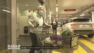 Suzette Sandoz au supermarché malgré le virus