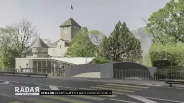 Chillon : Nouveau pont au dessus des voies