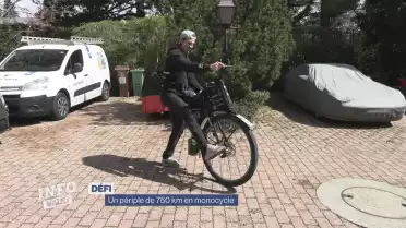 Un périple de 750 km en monocycle