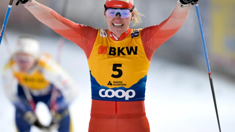Nadine Fähndrich 3e au sprint d'Ulrichen, répétition avant JO
