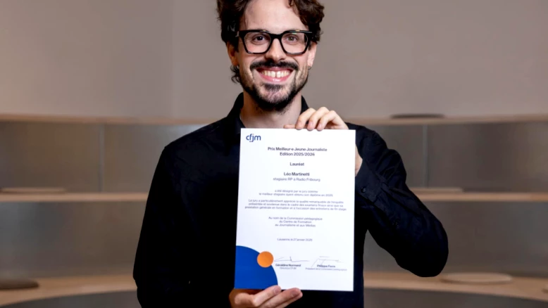 Léo Martinetti remporte le prix meilleur jeune journaliste 2025