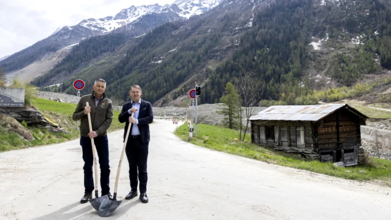 Début des travaux de la route cantonale RC24 entre Wiler et Blatten
