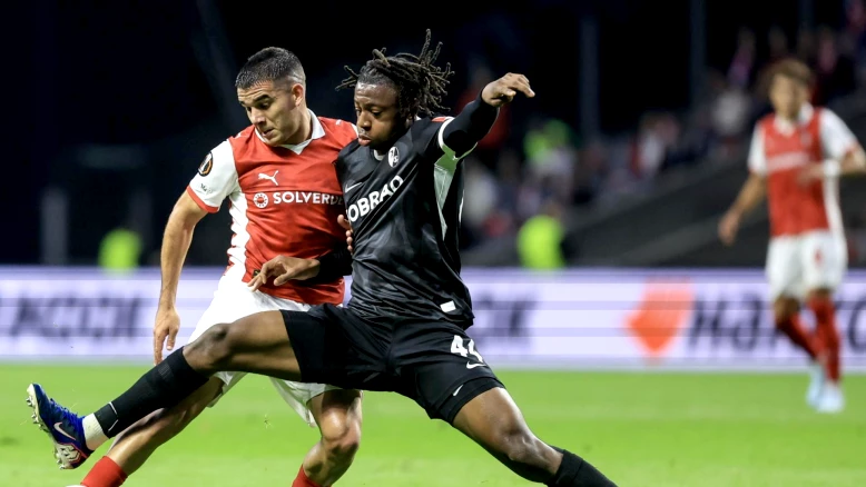 Johan Manzambi et le SC Fribourg battus 2-1 à Braga en Europa League
