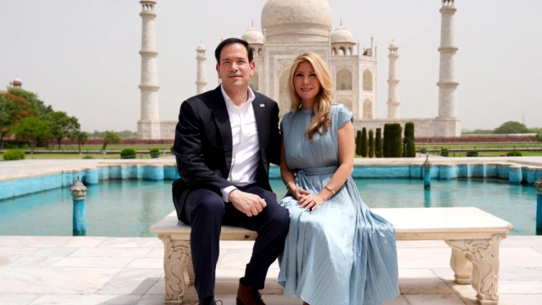 Marco Rubio au Taj Mahal en marge des pourparlers avec l'Iran