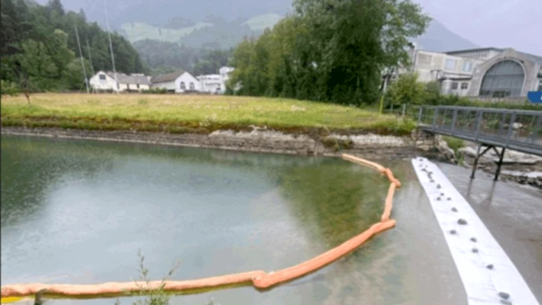 Fribourg : huile hydraulique pollue la Jogne et le lac de la Gruyère