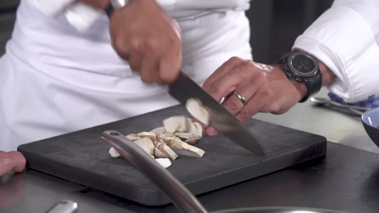 Le pudding de bolets du chef Franck Reynaud