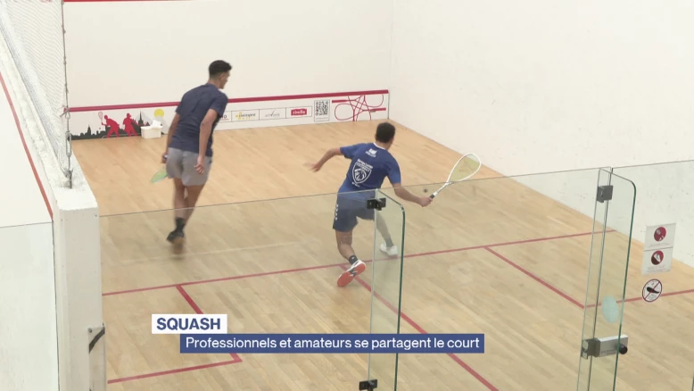 Squash : professionnels et amateurs se partagent le court