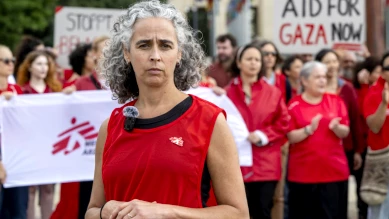 MSF Suisse manifeste sur la Place fédérale contre le génocide à Gaza