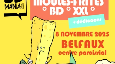 BDmania: journée BD XXL à Belfaux avec dédicaces et moules‑frites