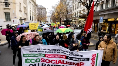 Manifestation à Genève pour la justice climatique et sociale