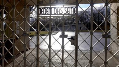 Stèle commémorative à Nidau pour Léon Reich, survivant de la Shoah