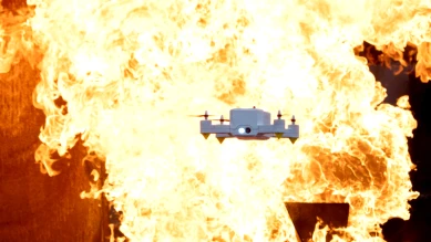 Drone thermique résistant à 200°C pour protéger les pompiers