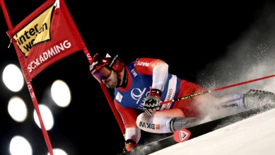 Loïc Meillard vise la victoire en 2e manche du géant de Schladming