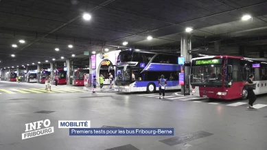 Premiers tests pour les bus Fribourg-Berne