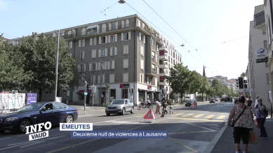 Deuxième nuit de violences à Lausanne