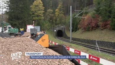 Réouverture du tunnel des Époisats à la Vallée de Joux