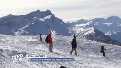 Risque élevé d'avalanches dans les Alpes vaudoises