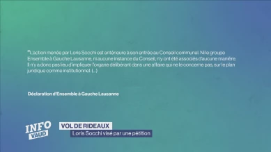 Vol de rideaux, une pétition déposée contre Loris Socchi