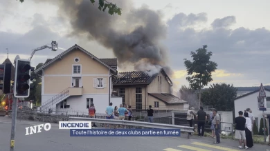 Une halle de sport détruite par un incendie