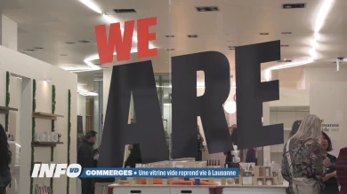 "We are Lausanne":une vitrine vide reprend vie à Lausanne