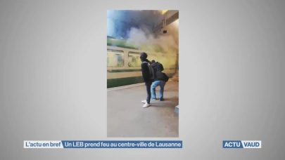 Un LEB prend feu au centre-ville de Lausanne
