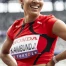 Ditaji Kambundji en demi-finales du 100 m haies aux mondiaux de Tokyo