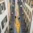 Neuchâtel : fresque dragon de John Howe serpente rue des Chavannes