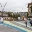 Retour du marché de Lausanne à la Riponne avec dégustations
