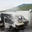 Incendie à Collombey-Muraz : un camping-car et un bus détruits