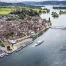 Trafic fluvial à l'arrêt sur le Rhin en aval de Stein am Rhein (SH)