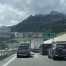 11 km de bouchons à l'entrée sud du tunnel du Gothard à Airolo