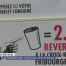 Un gobelet vide = 2 francs pour la Croix-Rouge !