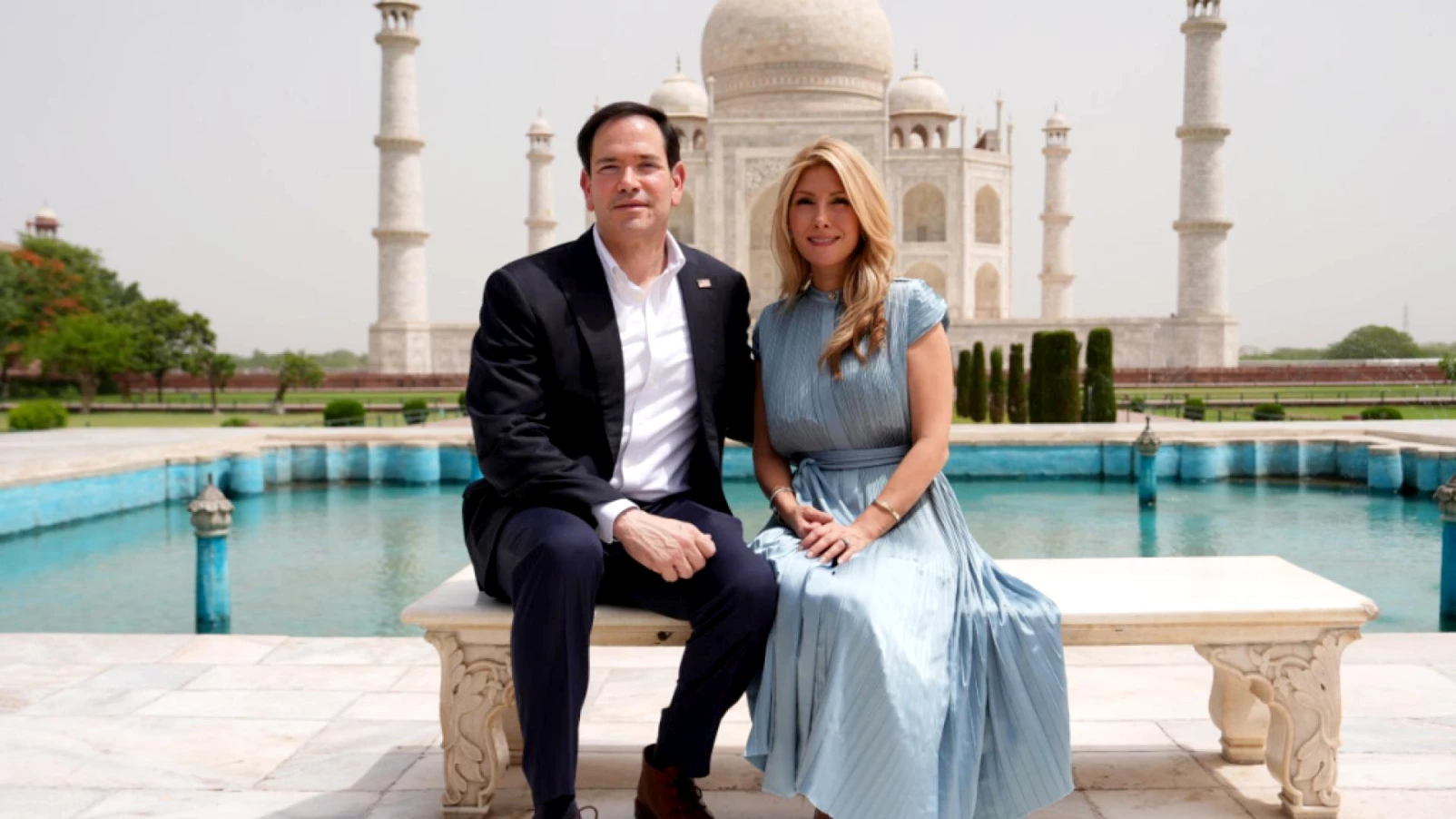 Marco Rubio au Taj Mahal en marge des pourparlers avec l'Iran