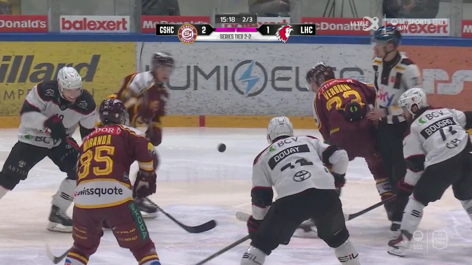 Playoffs 1/4 de finale - Match 5 - Genève-Lausanne