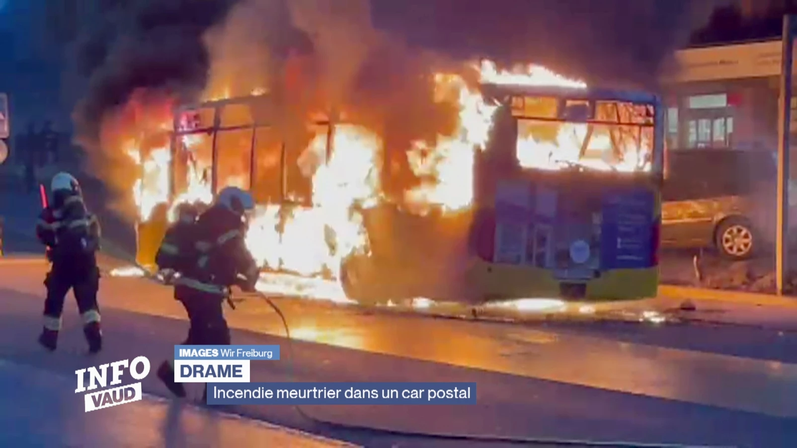Incendie meurtrier dans un car postal à Chiètres
