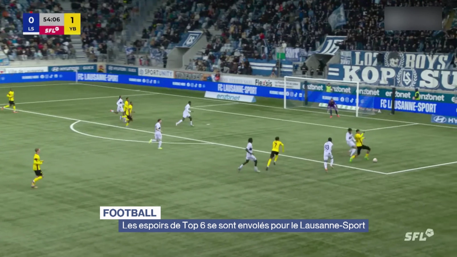 Les espoirs de Top 6 se sont envolés poru le LS