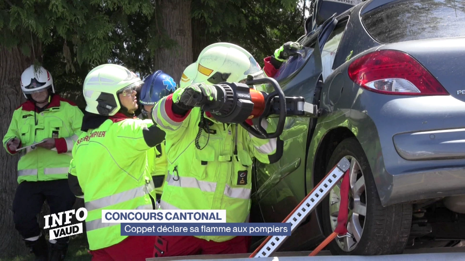 Coppet: théâtre du concours cantonal des sapeurs-pompiers